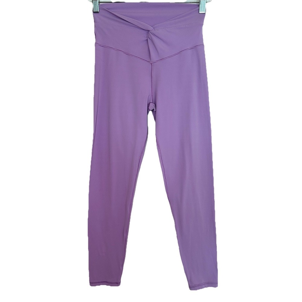 OFFLINE By Aerie Women's MEDIUM Real‎ Me Xtra 7/8 Twist Leggings Lavender Purple